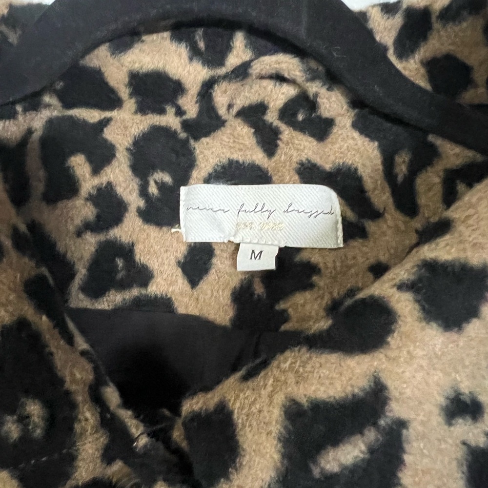 Never Fully Dressed Leopard Print Jacket - Black … - image 3
